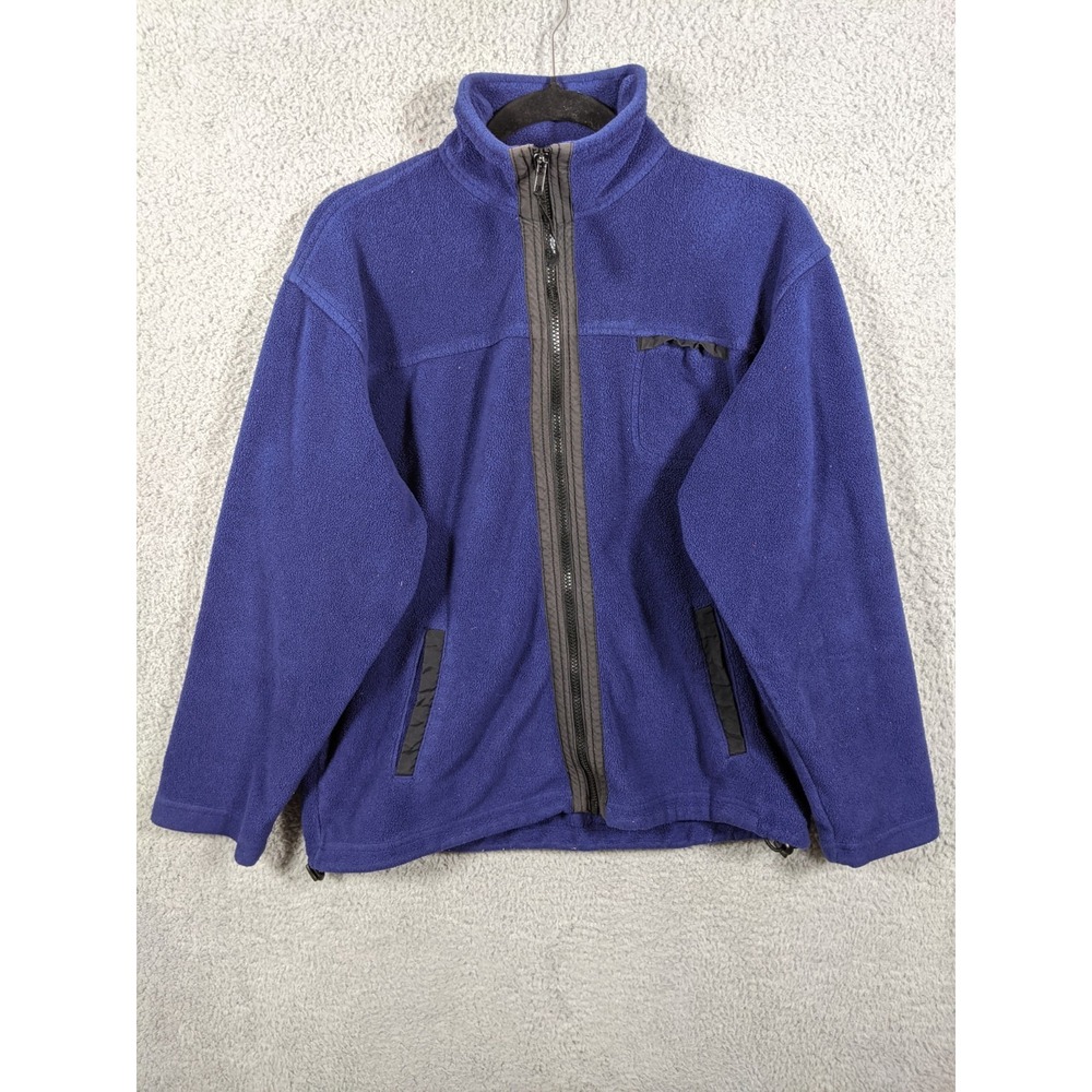 Vtg Alpine Tek by Palmetto's Fleece Jacket Men S Blue Mock Neck Full Zip Y2K 90s